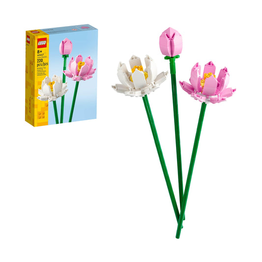 LEGO Lotus Flower bloom close-up for elegant home decor display