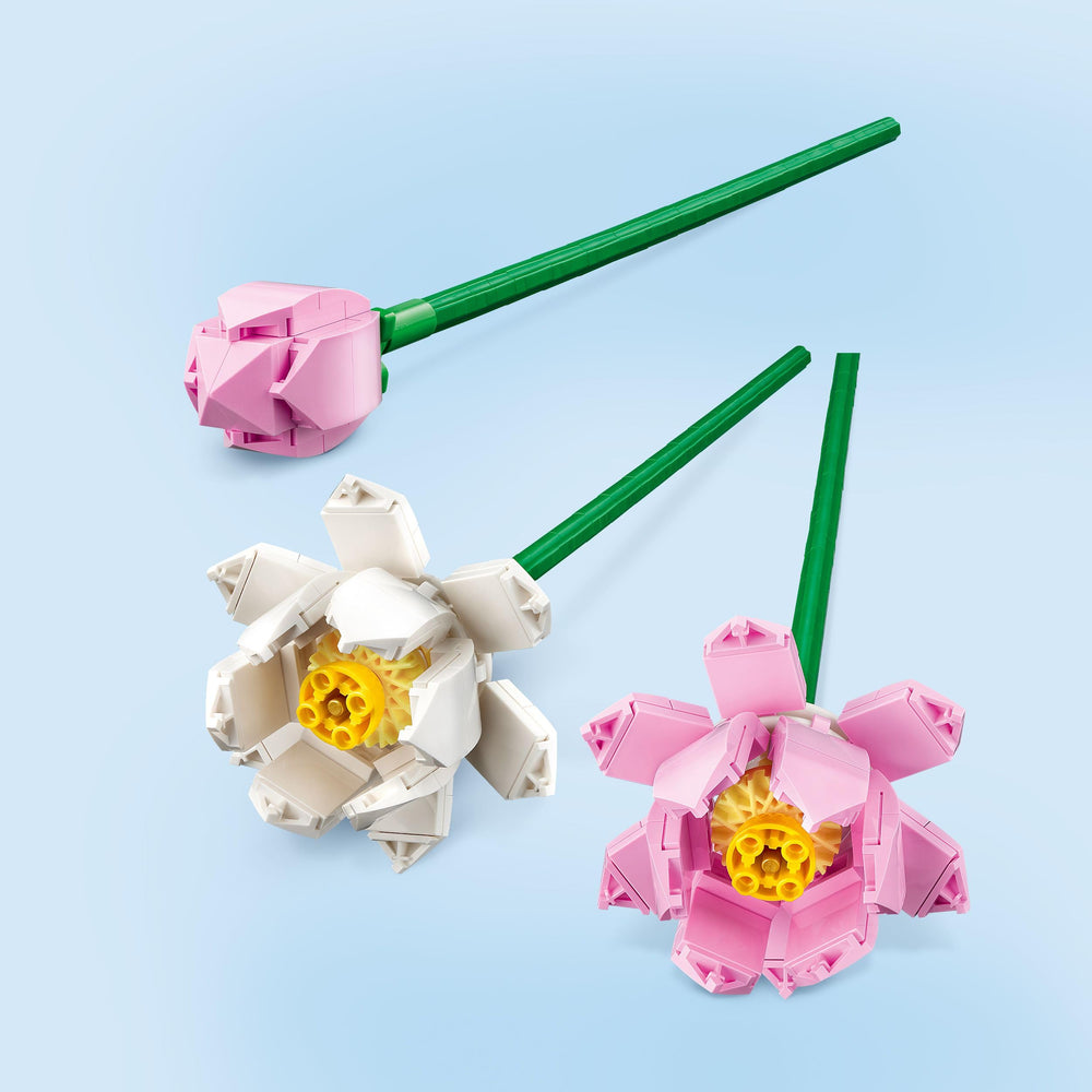 LEGO Lotus Flower bud and stem ready for vase-style display