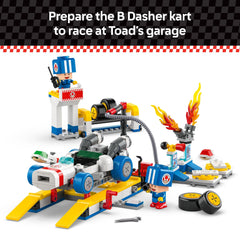 LEGO Mario Kart B Dasher kart with shell shooter for action builds.