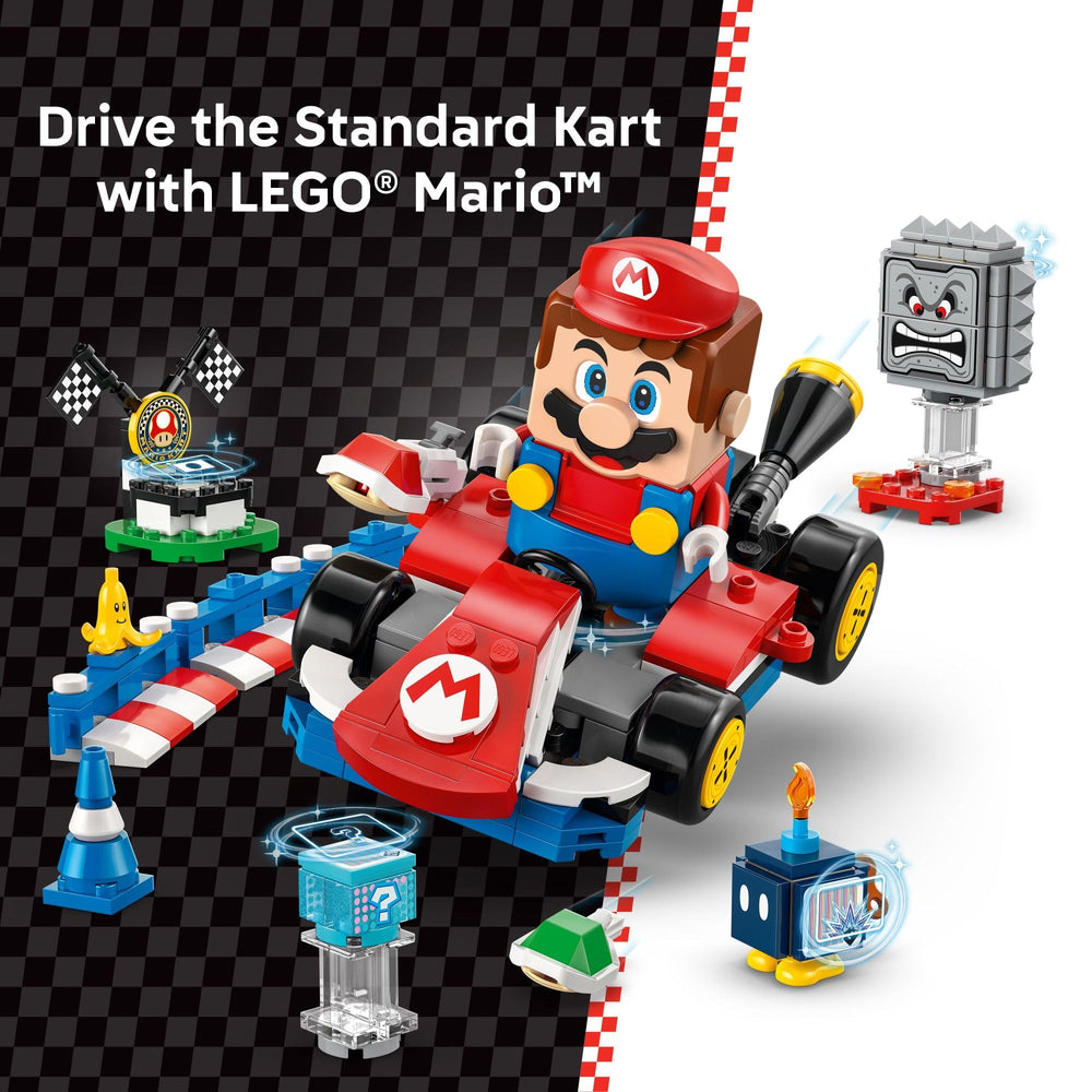 LEGO Mario Kart Track Barriers define a customizable racecourse.