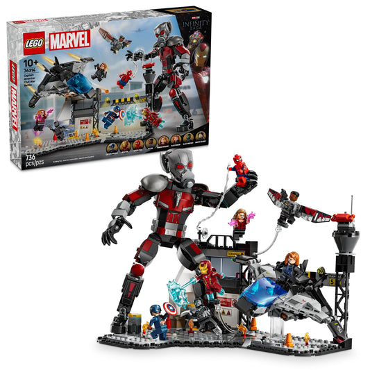 LEGO Marvel Captain America Civil War set—Quinjet wings for dynamic battles.