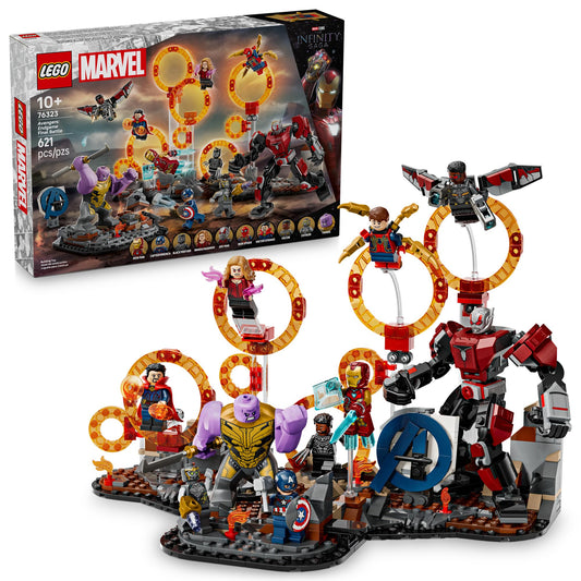 LEGO Marvel Avengers Endgame Final Battle front view for epic play and display