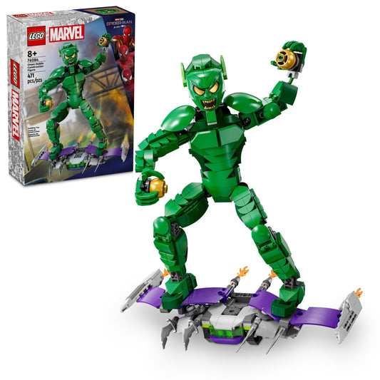 LEGO Marvel Green Goblin construction figure in a heroic pose for imaginative play