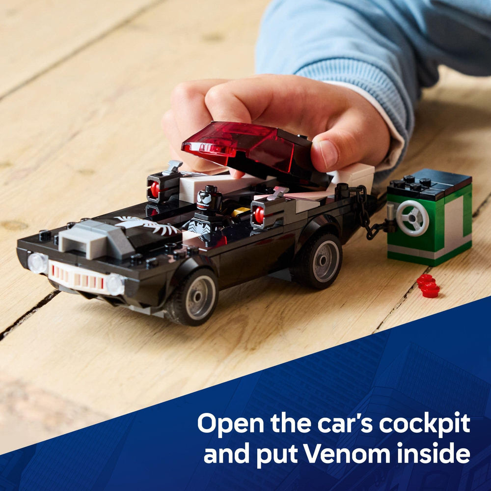 LEGO Marvel Spider-Man vs Venom Muscle Car open cockpit for imaginative battles.