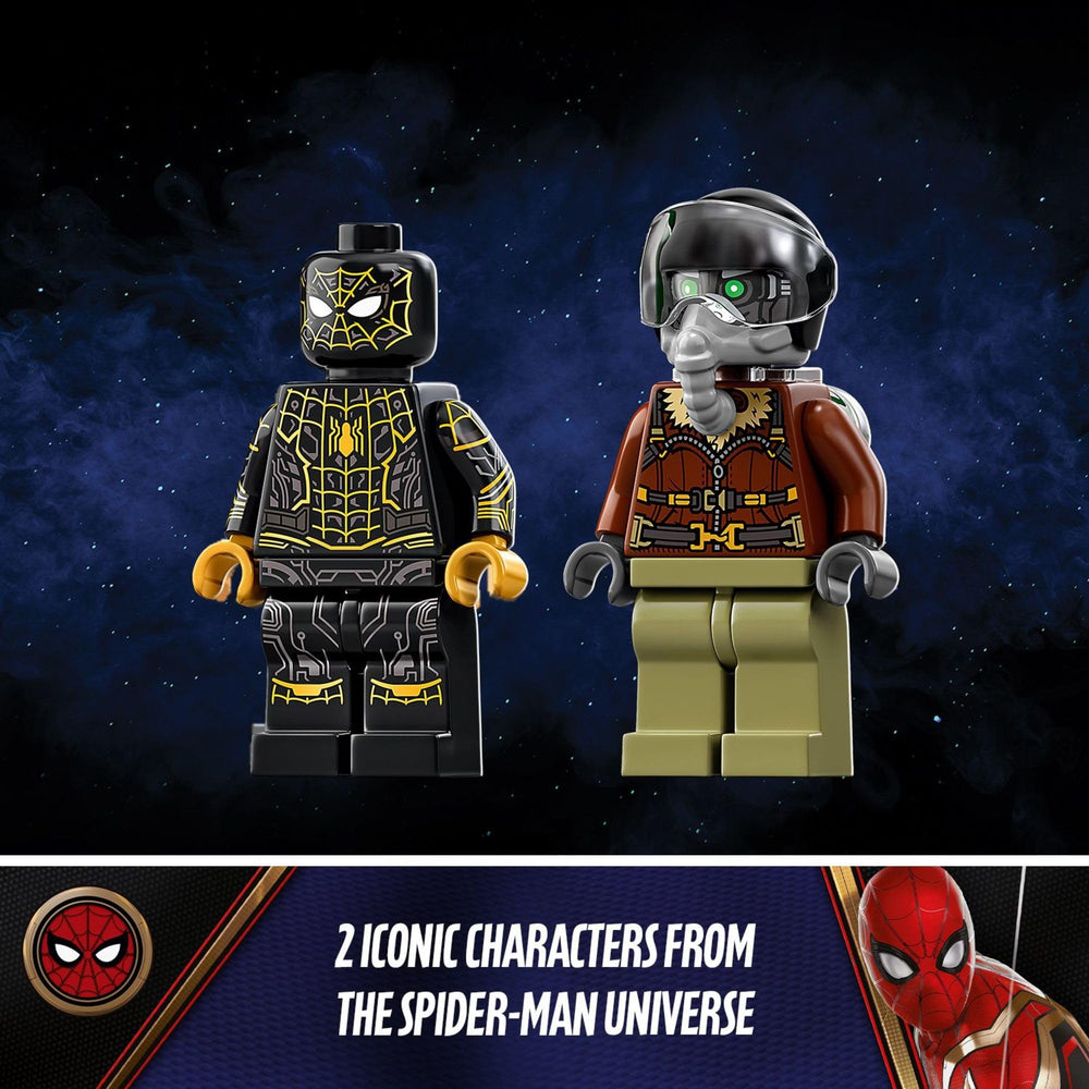 LEGO Marvel Spider-Man’s Drone Duel packaging box highlighting the 198-piece set