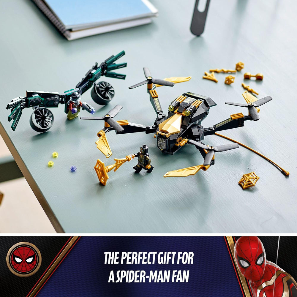 LEGO Marvel Spider-Man’s Drone Duel Spider-Man minifigure ready for skyward chases