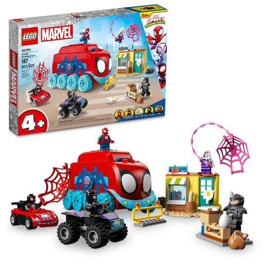 LEGO Marvel Team Spidey's Mobile Headquarters front view, sparks imaginative superhero play.