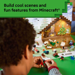 LEGO Minecraft Advent Calendar 2025 fold-out playmat scene for storytelling