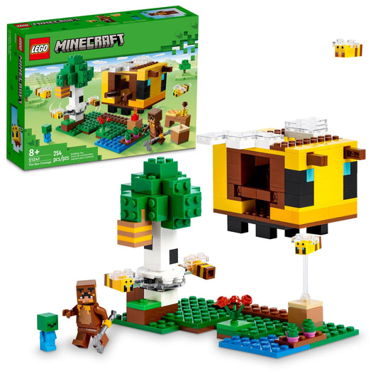 LEGO Minecraft Bee Cottage house inspires creative outdoor and indoor play.
