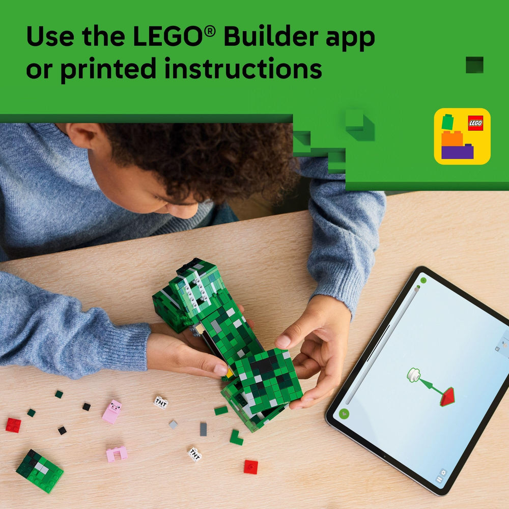 LEGO Minecraft building universe lets kids connect sets for bigger adventures.