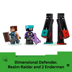 LEGO Minecraft Enderman Tower ladders and balconies enable climbing and battles.