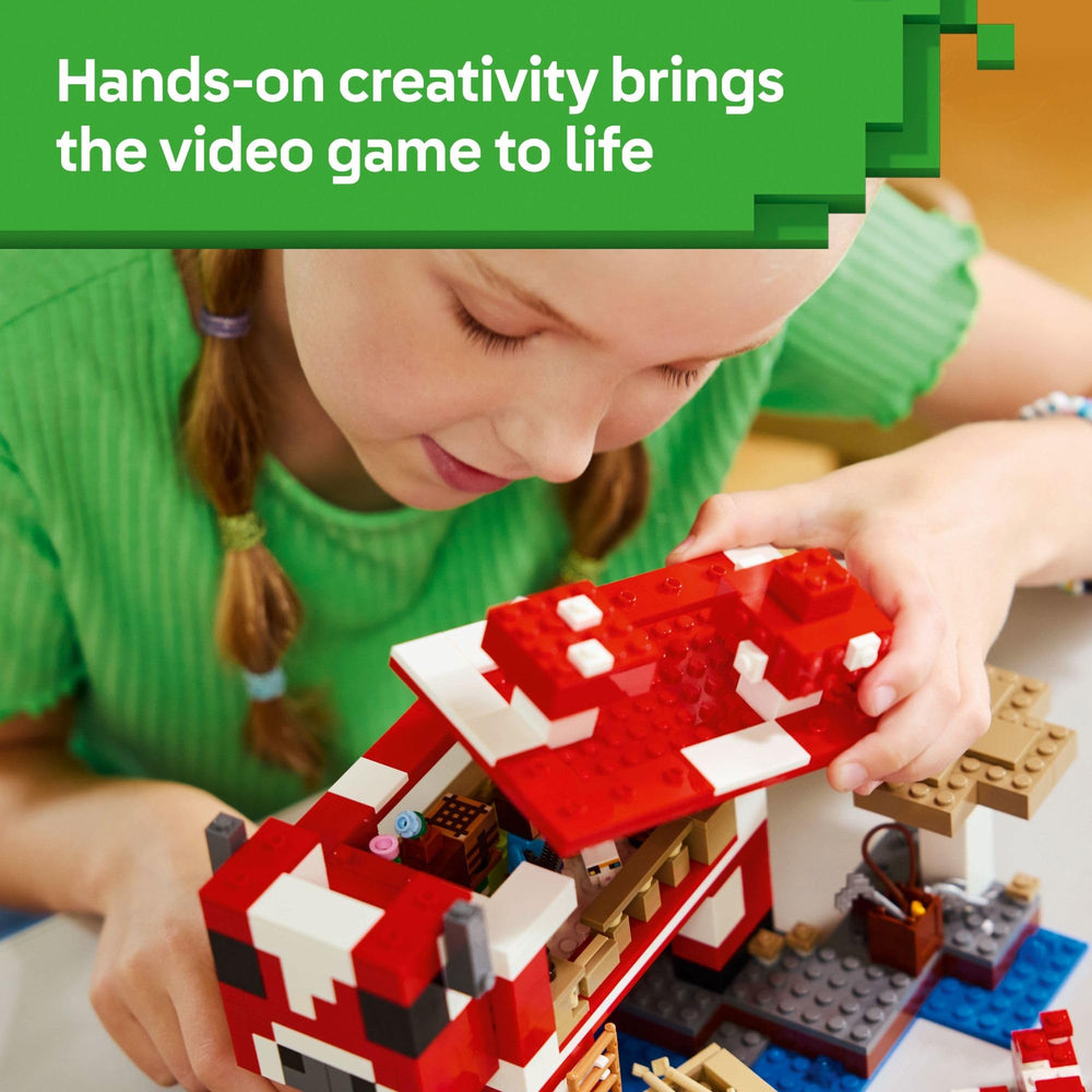 LEGO Minecraft calico cat joins island friends for companionship.