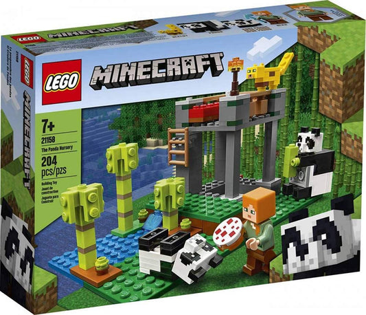 LEGO Minecraft Panda Nursery image featuring mom and baby pandas for imaginative play