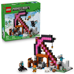 LEGO Minecraft The Pickaxe Mine front view for imaginative play and exploration.