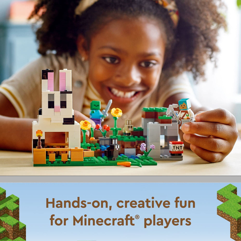 LEGO Minecraft The Ranch Rabbit set offers versatile accessories for imaginative scenes