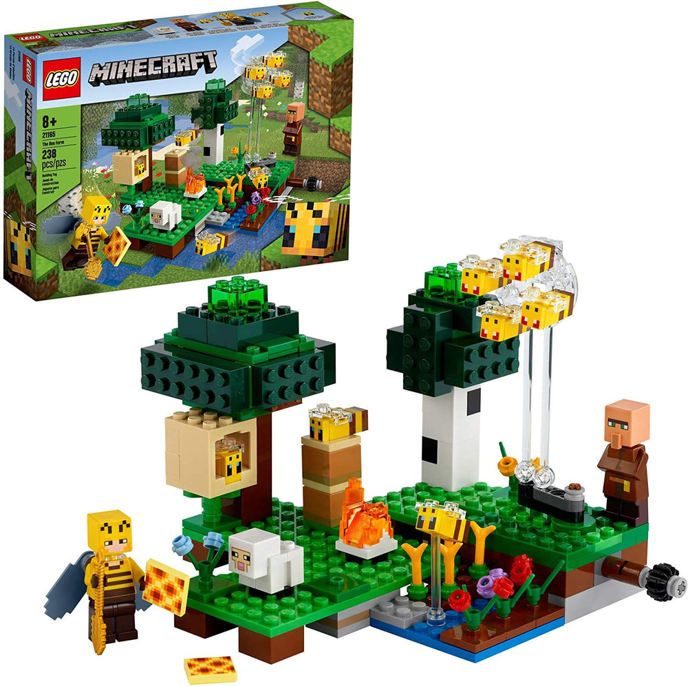 LEGO Minecraft The Bee Farm: bee figures ready to buzz into adventures.