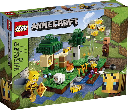 LEGO Minecraft The Bee Farm: beekeeper with elytra wings for imaginative play.