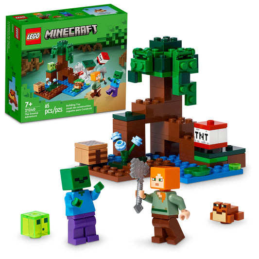 LEGO Minecraft The Swamp Adventure: Alex with axe ready for swamp quests