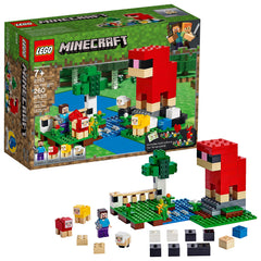LEGO Minecraft The Wool Farm birch tree structure for immersive play and display