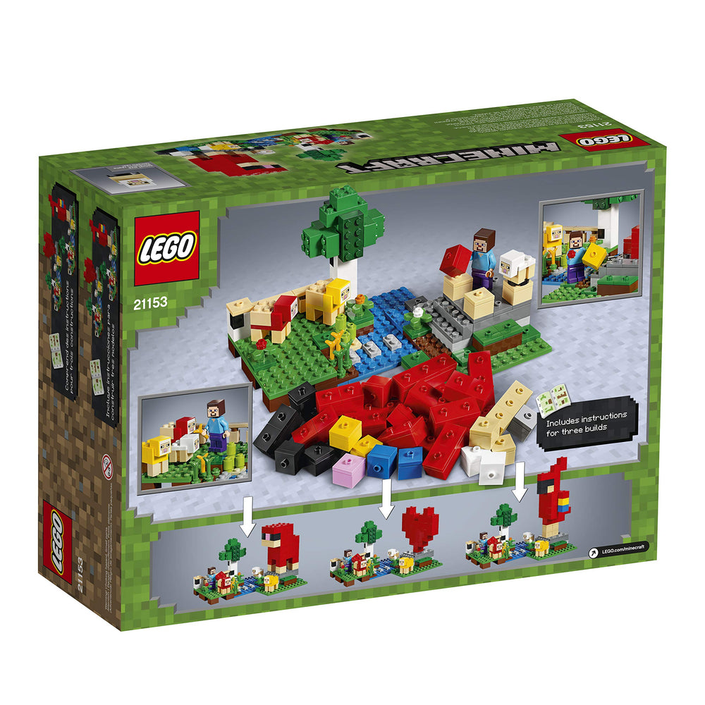 LEGO Minecraft The Wool Farm Steve minifigure with shears inspires storytelling