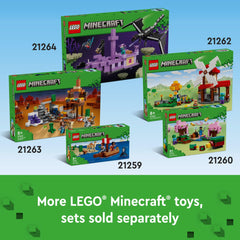 LEGO Minecraft Wolf Stronghold Minecart Wolf Tamer figure adds dynamic action.