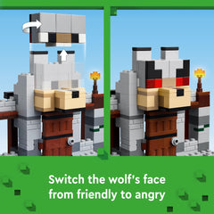 LEGO Minecraft Wolf Stronghold smithing table for custom tool ideas and builds.