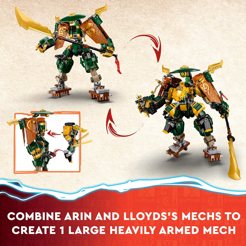LEGO NINJAGO Arin mech detail with grappling hook for dynamic scenes