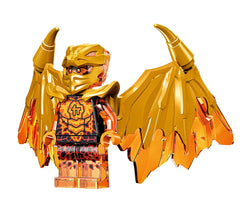 LEGO NINJAGO Gold Fire Sword accessory enhances action-ready poses and storytelling.