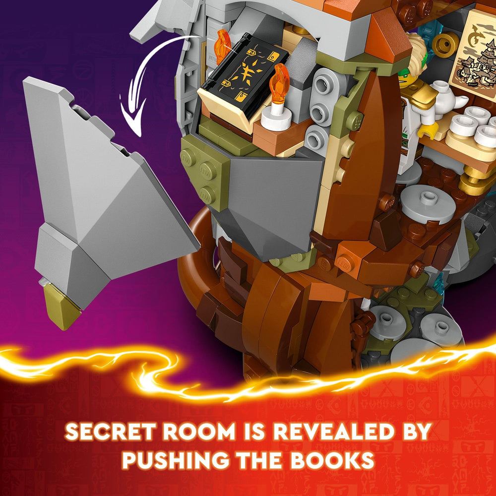 LEGO NINJAGO Dragon Stone Shrine secret room reveal triggered by books