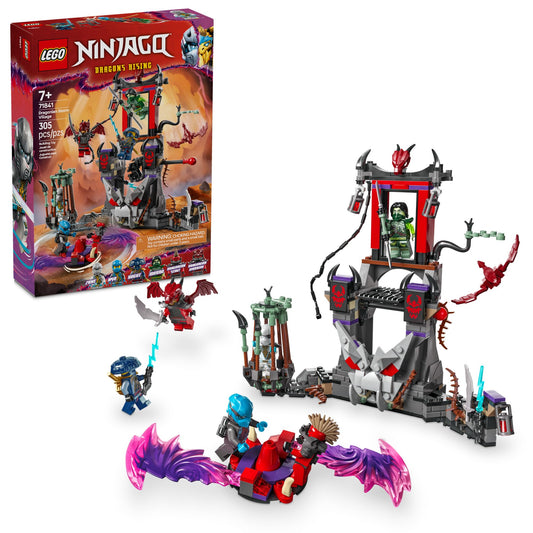 LEGO NINJAGO Dragonian Storm Village build scene sparking imaginative ninja battles