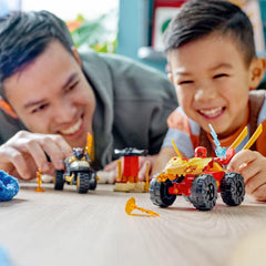LEGO NINJAGO golden accents highlight dynamic battle scenes