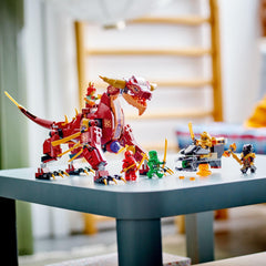 LEGO NINJAGO purple dragon power elements showcase collectible play