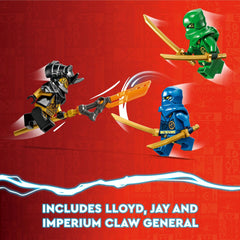 LEGO NINJAGO Lloyd minifigure ready for ninja action.
