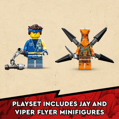 Upgraded wings on LEGO NINJAGO Jay's Thunder Dragon EVO enable bigger sky battles.