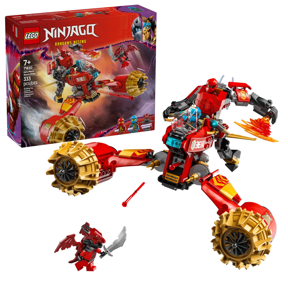 LEGO NINJAGO Kai mecha Storm Rider with storm blade for action play