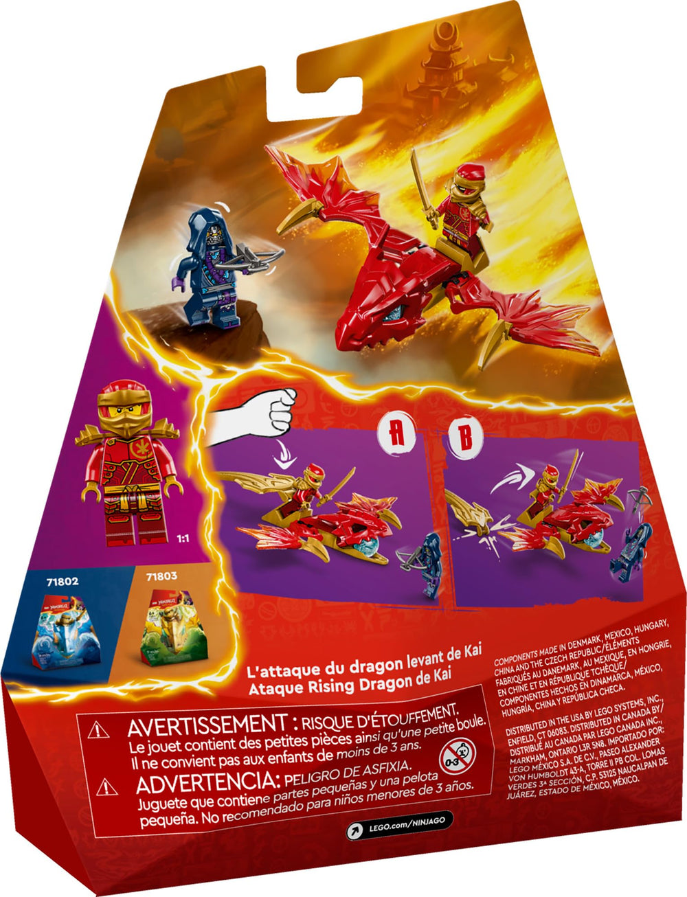 LEGO NINJAGO blue dragon power element held by dragon for element gameplay