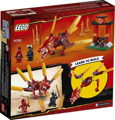 LEGO NINJAGO Kai Fire Dragon with mini fire temple sparks storytelling battles.