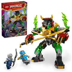 LEGO NINJAGO Lloyd’s Elemental Power Mech cockpit scene for imaginative play