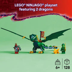 LEGO NINJAGO Lloyd’s Green Forest Dragon: poseable neck for flexible battle poses.