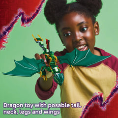LEGO NINJAGO Lloyd’s Green Forest Dragon: wings that open for dramatic aerial action.