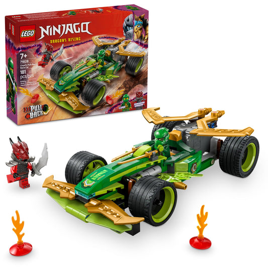 LEGO NINJAGO Lloyd’s pull-back race car for fast play