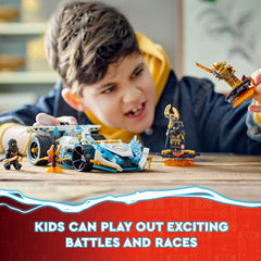 Spinning spoiler feature on the LEGO NINJAGO model adds a new play mechanic.