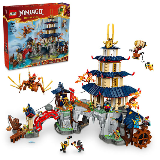 LEGO NINJAGO Tournament Temple City front view for epic display and storytelling.