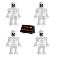 LEGO Pirates of the Caribbean skeletons four-pack with white minifigures for spooky dioramas.