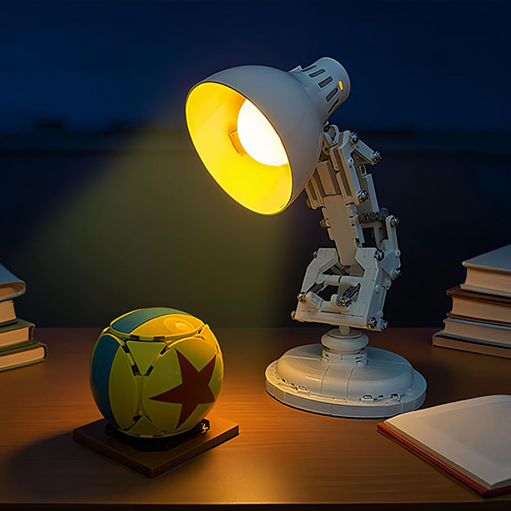 Lego Pixar Luxo Jr light kit delivers gentle illumination for cozy evenings.
