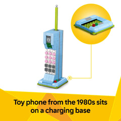 LEGO vintage phone collection shown as stylish kid's room decor.