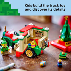 LEGO Santa's Delivery Truck minifigure driver adds North Pole role-play.