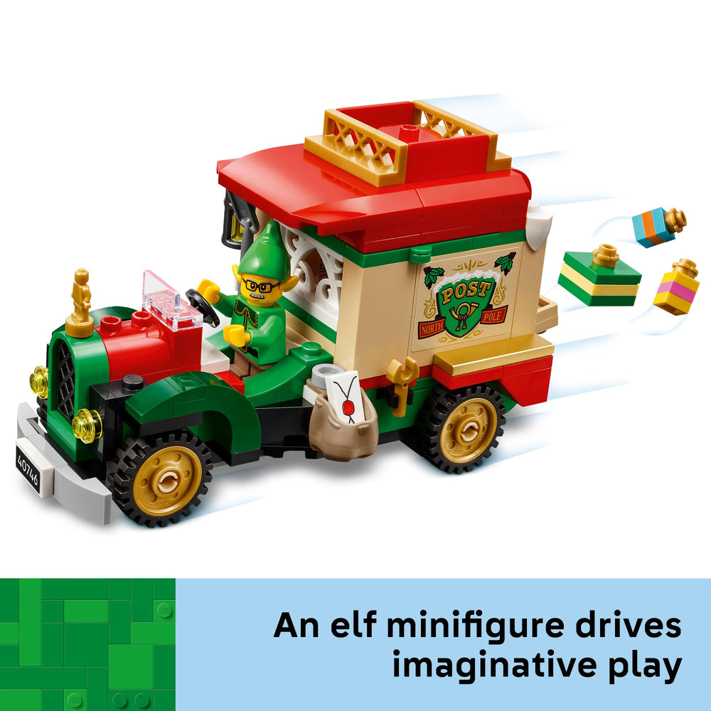 LEGO Santa's Delivery Truck sticker sheet and letter inspire personalized scenes.