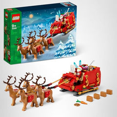 LEGO Santa's Sleigh display-ready holiday diorama for shelves