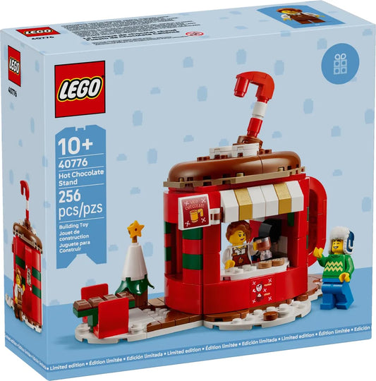 LEGO Seasonal Hot Chocolate Stand 40776 front view for festive storytelling.